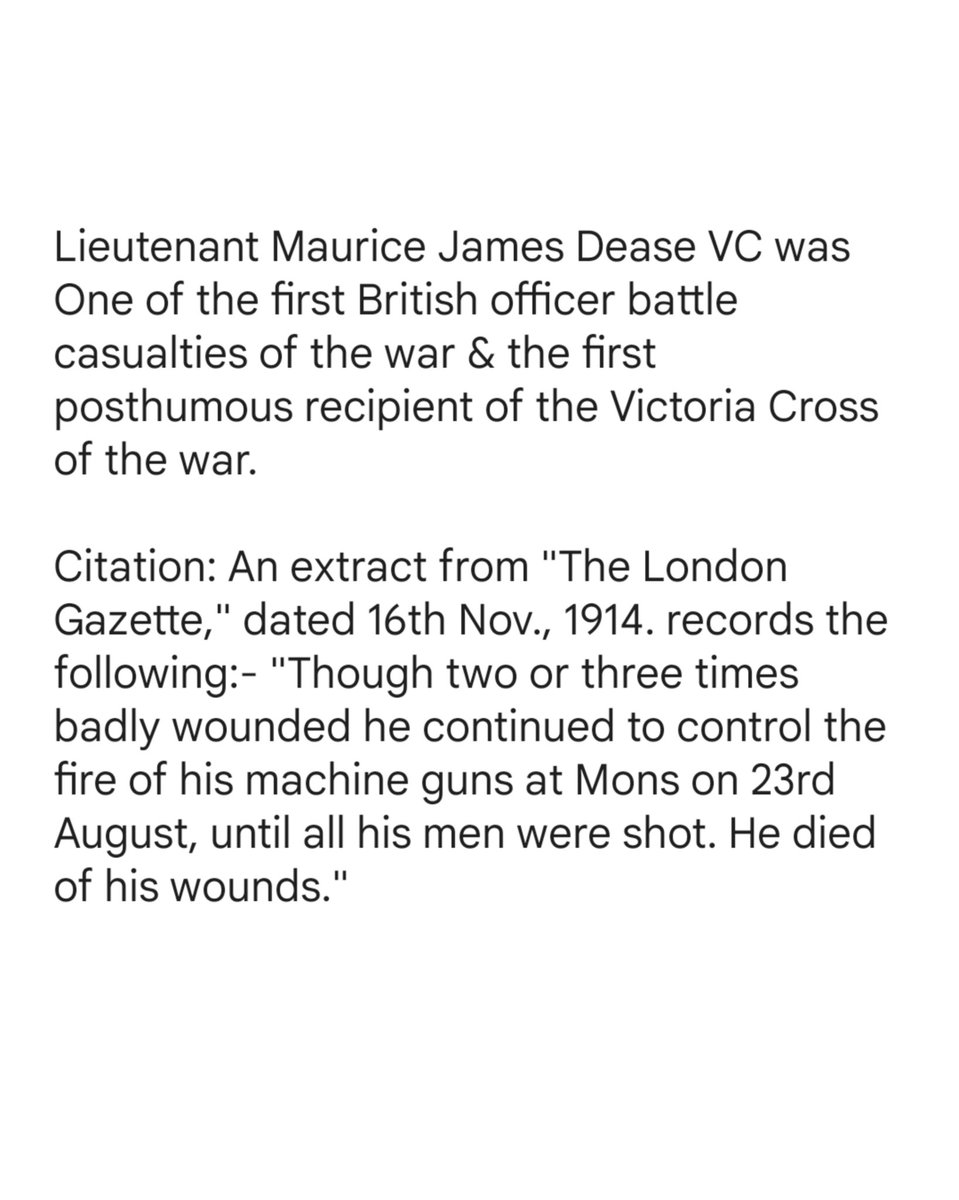 BritishHistorym's tweet photo. Remembering Lieutenant Maurice James Dease VC π¬π§
Machine Gun Officer, 4th Battalion, Royal Fusiliers.
Death: 23 August 1914, Died of wounds at Nimy near Mons, Western Front.
#Lestweforget #Britisharmy #Firstworldwar #d23aug #Britishhistory #Remembrance https://t.co/5d2NOdXzXt
