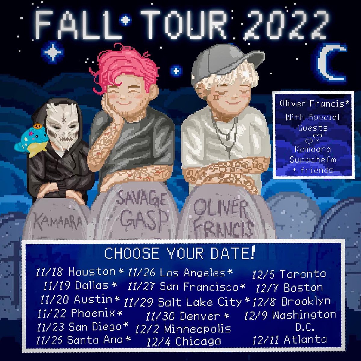 SavageGasp's tweet image. so…. IM GOING ON MY FIRST HEADLINE TOUR WITH MY FAVORITE ARTIST AND BEST FRIENDS :) literally i am so so so happy , i cannot wait to see u guys. tickets on sale friday 10 am 🖤