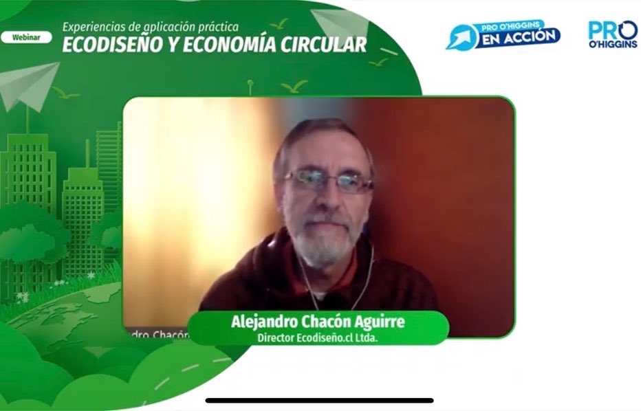 📌En webinar "Ecodiseño y Economía Circular" director de Corfo <a href="/osc_avila/">Óscar Ávila Méndez.</a> el grte <a href="/ProOHiggins/">Pro O'Higgins</a> <a href="/BraulioGuzman58/">Braulio Guzman</a> Alejandro Chacón, Carolina Duboy y León Quesney, hablaron sobre la experiencia y aplicación de los productos con sostenibilidad ambiental ♻️🌎