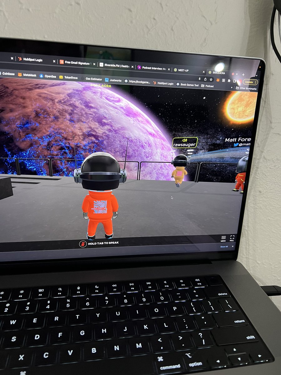 GabrielC_NFT's tweet photo. Just spent some time chatting with @MattForemanFlow in their epic metaverse @simulacra_io. Such a great time! This teams got some big ideas - make sure to check them out! https://t.co/58AAbpAcEB