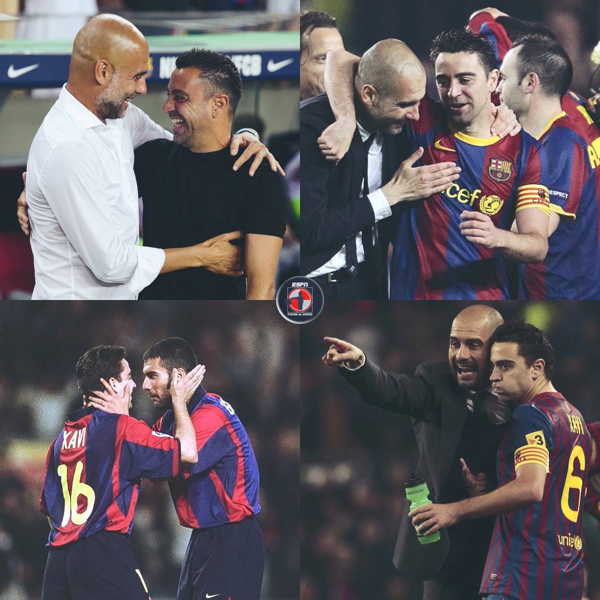 ESPN_FDJ's tweet photo. 💙❤️ Siempre será especial un encuentro entre Pep Guardiola y Xavi Hernández 💙❤️

🤩Dos íconos de la historia del Futbol Club Barcelona https://t.co/3pa9p9KWE2