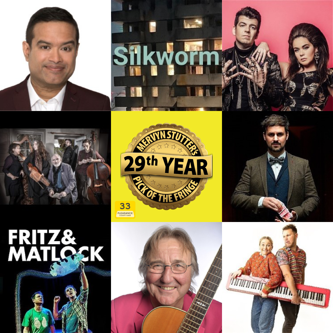 Merv's FRI 26th AUG picks
1. The Village and The Road
2. <a href="/kevinquantum/">Kevin Quantum</a>: Dark Matter
3. Fritz and Matlock
4. <a href="/FladamOfficial/">Fladam Theatre</a> 's Musical Comedy Hootennany!
5. Silkworm
6. @paulsinha : One Sinha Lifetime
7. Two Hearts: We're Pregnant and the Baby is Music
mervspotfringe.com/fri-26th-augus…