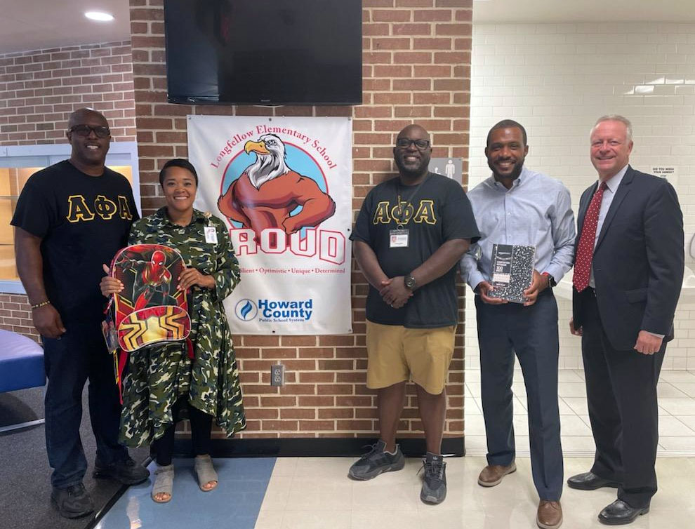Alpha Phi Alpha Fraternity Inc. - Kappa Phi Lambda Chapter delivered school supplies. APA/KPL worked w/ the #HowardCounty. Black Student Achievement Program to distribute supplies to elem. &amp; middle schools. The items were collected during the chapter's annual cookout. <a href="/AlphaEast7/">AlphaEast</a>