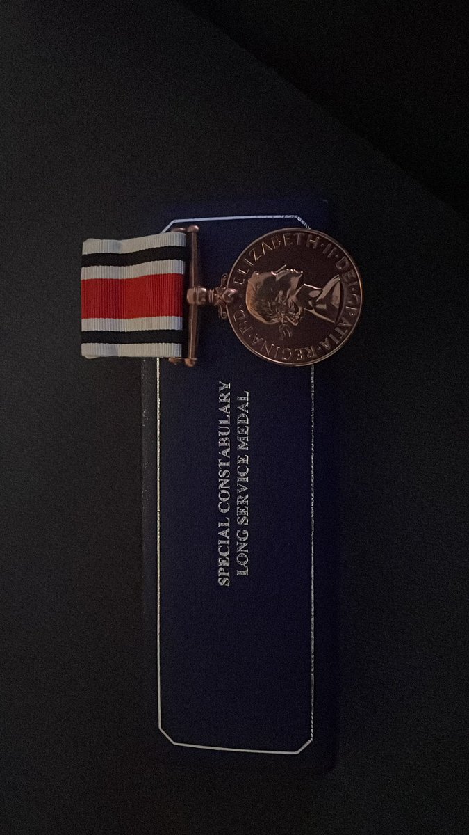 sc40542's tweet photo. So proud to have received this medal tonight after 9 memorable years, working with incredible colleagues. @gmpolice @GMPSpecials @MikeWalmsleyMBE @GMPCityCentre https://t.co/Tqg5CJFA7x