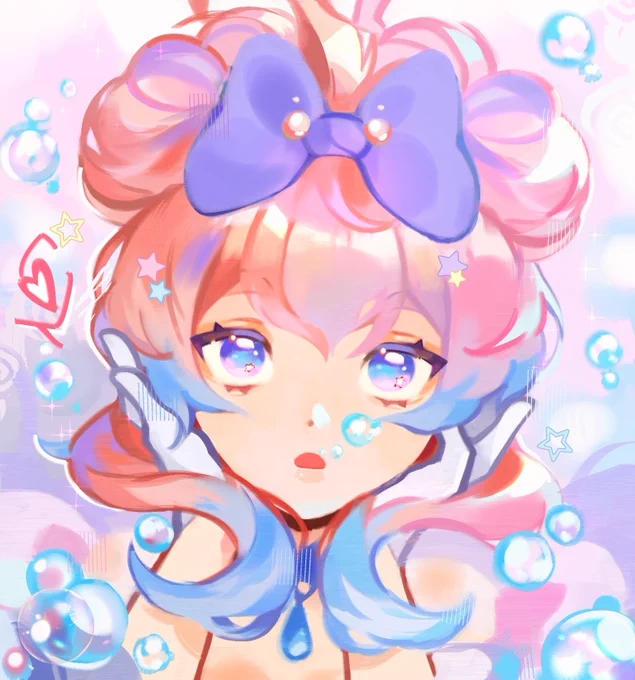 a thing i paint yesterday waiting x the update to dowload <#kokomi #GenshinImpact 