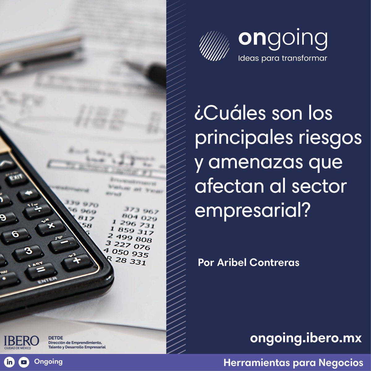 La Dra. <a href="/AribelContreras/">Aribel Contreras 🔮🌐</a> , académica de la  <a href="/IBERO_mx/">IBERO CDMX</a> analiza los principales riesgos, amenazas y crisis que afectan al sector empresarial #Entérate bit.ly/3SW8yYe #Ongoing #OngoingIBERO