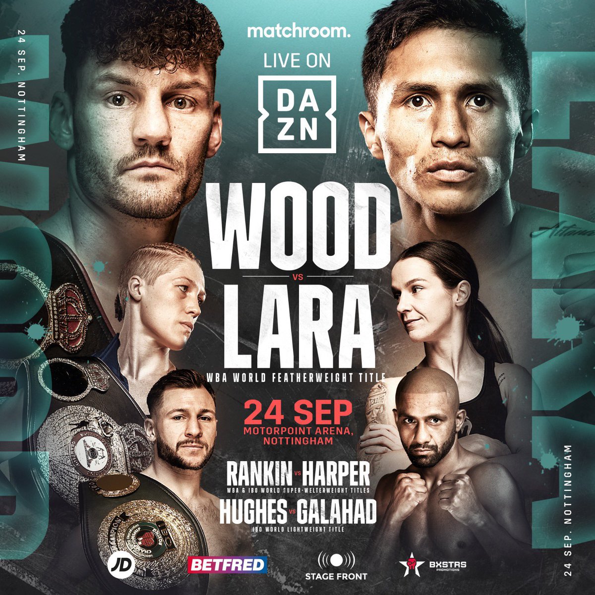 It is Official!
<a href="/itsLeighWood/">Leigh Wood</a> vs Lara
September 24th at <a href="/nottinghamarena/">Motorpoint Arena Nottingham</a> 
#Leighthal 
<a href="/MatchroomBoxing/">Matchroom Boxing</a> <a href="/EddieHearn/">Eddie Hearn</a> <a href="/davidcoldwell/">Dave Coldwell</a> <a href="/BenDavison_/">Ben Davison</a> <a href="/IFLTV/">IFL TV</a> <a href="/KuganCassius/">Kugan Cassius</a> @Umar_iFL <a href="/NFFC/">Nottingham Forest</a>