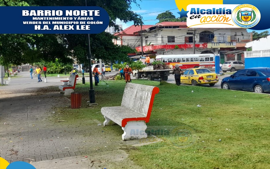 ColonAlcaldia's tweet photo. El departamento de áreas verdes del Municipio de Colón, realizó limpieza en los parques de Barrio Norte. Por instrucciones del @HA_AlexLee se mantienen semanalmente los parques y sectores públicos de la ciudad.
#distritosaludable https://t.co/4HHxNxwLab