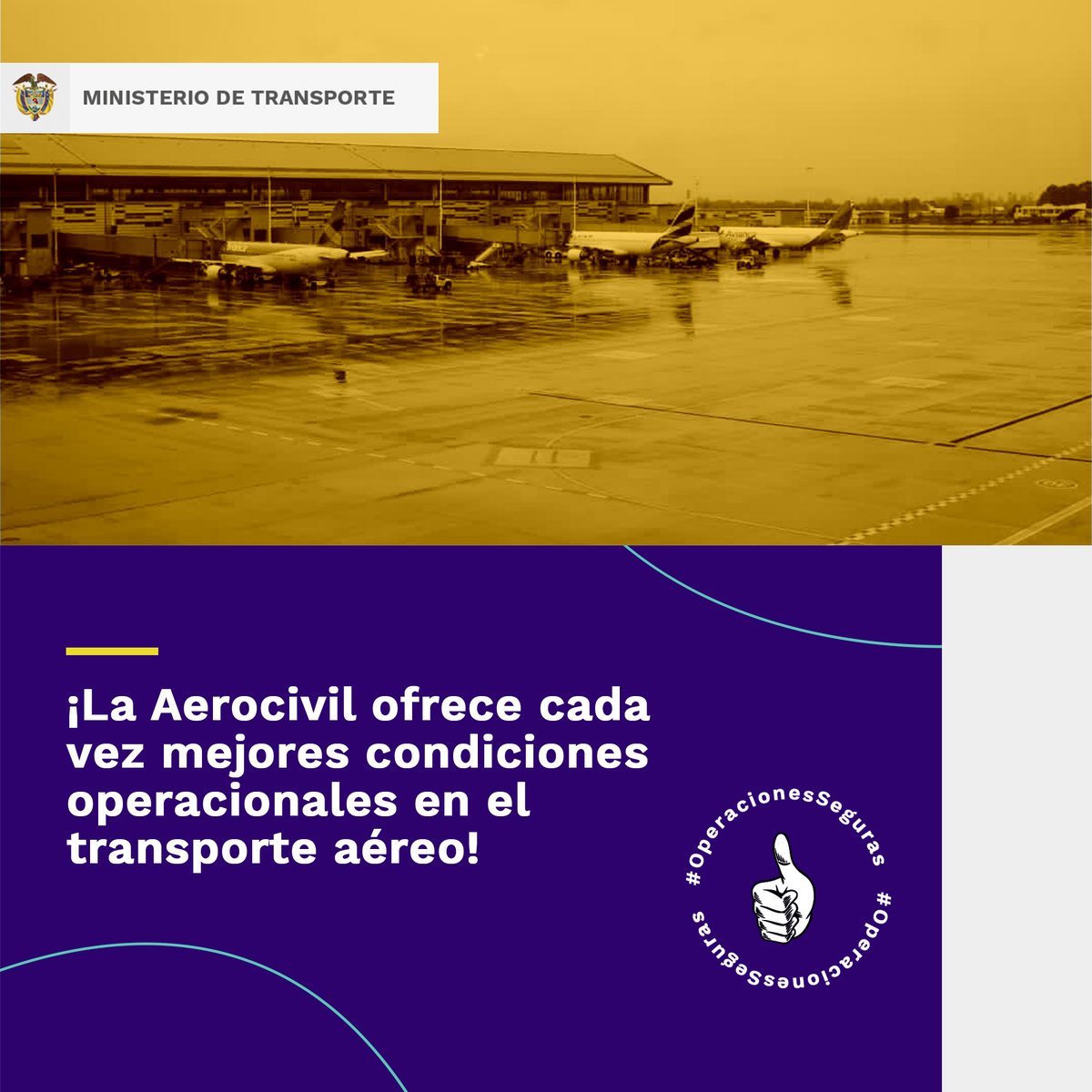 AerocivilCol's tweet photo. El Gobierno Nacional busca garantizar la seguridad aérea en el país. Por eso, seguiremos en la tarea de mantener todos los sistemas de ayudas a la navegación aérea en los aeropuertos del territorio nacional. #OperacionesSeguras https://t.co/stPFI4P2vH