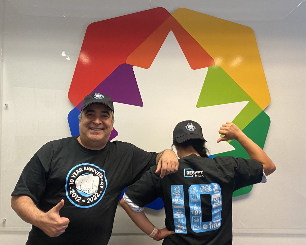 CFAFranchise's tweet photo. This afternoon we had the chance to reconnect in person with CFA National Sponsor @reshiftmedia to celebrate both their 10th anniversary and their 10th year of CFA Membership!
Stay tuned for our next #CFAMember catch-up.
#CFAGrowingTogether #CFACommunity #10Years #Franchising https://t.co/IXURWazNJR