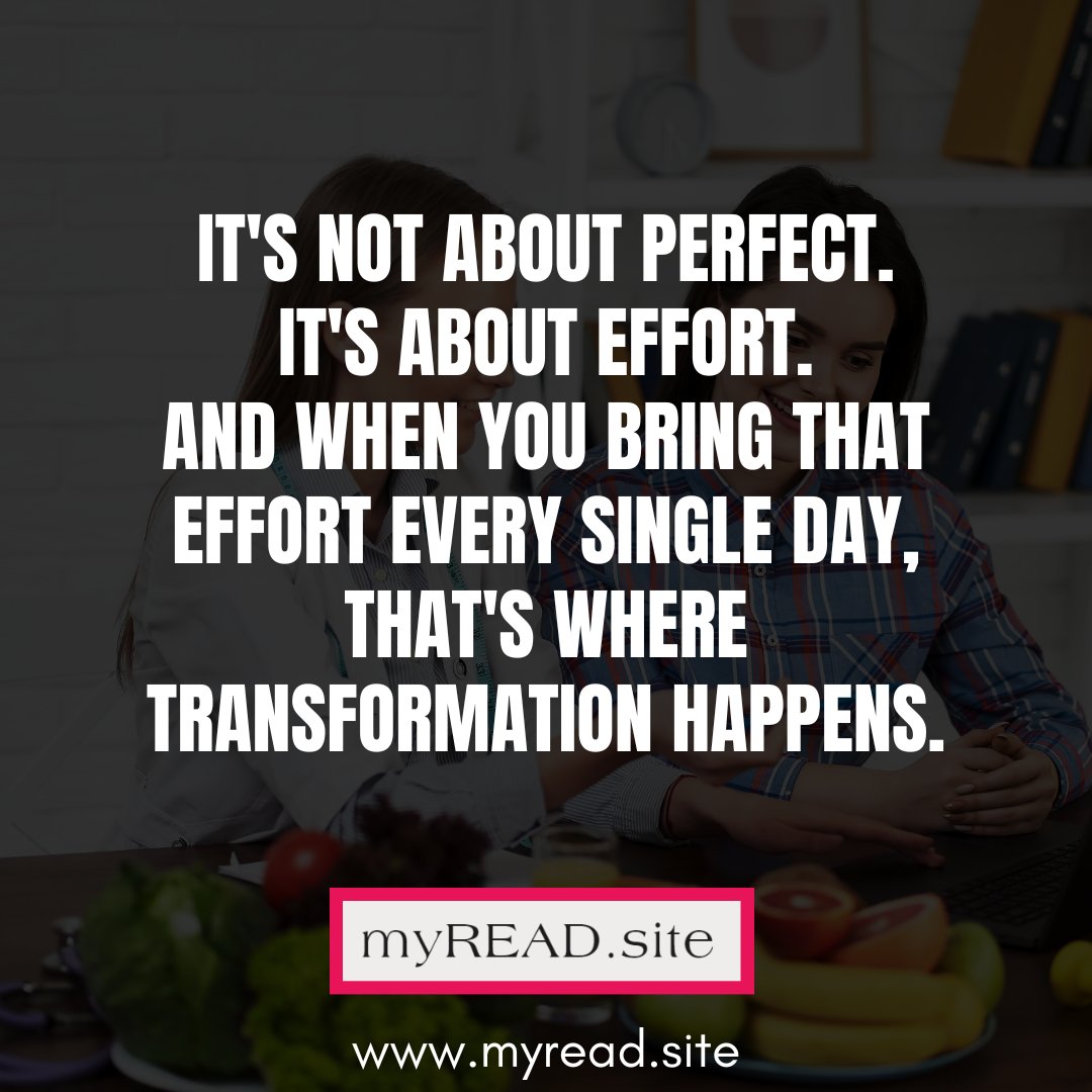 It's not about perfect. It's about effort. And when you bring that effort every single day, that's where transformation happens.
.
– Jillian Michaels