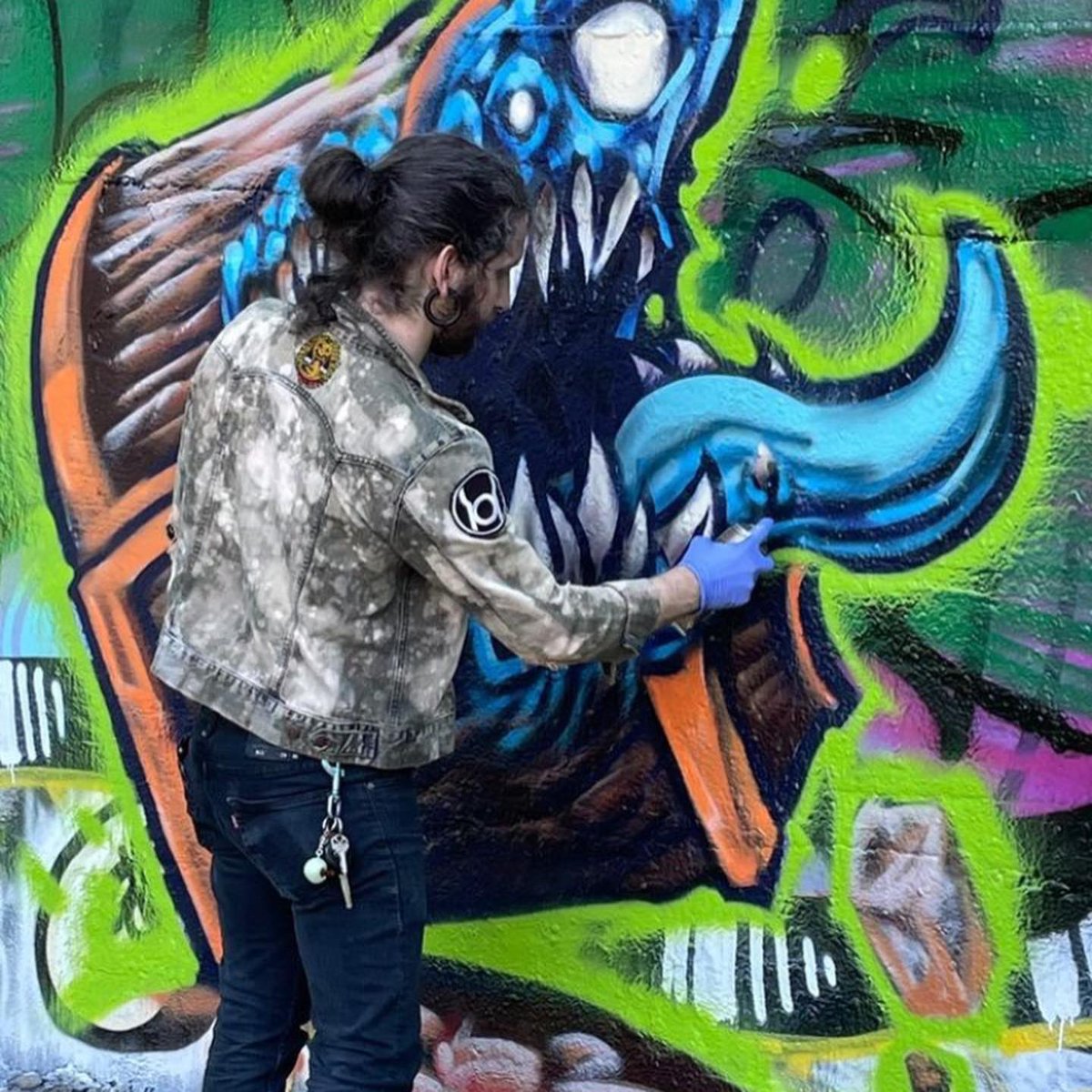 comic_rat's tweet photo. Some new shirts for cursed creatures and some photos of me. The razor mullet I cut myself and super love it. Might go paint some more today. https://t.co/d9idZH2Z3y