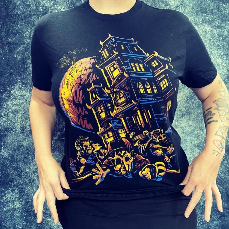 comic_rat's tweet photo. Some new shirts for cursed creatures and some photos of me. The razor mullet I cut myself and super love it. Might go paint some more today. https://t.co/d9idZH2Z3y