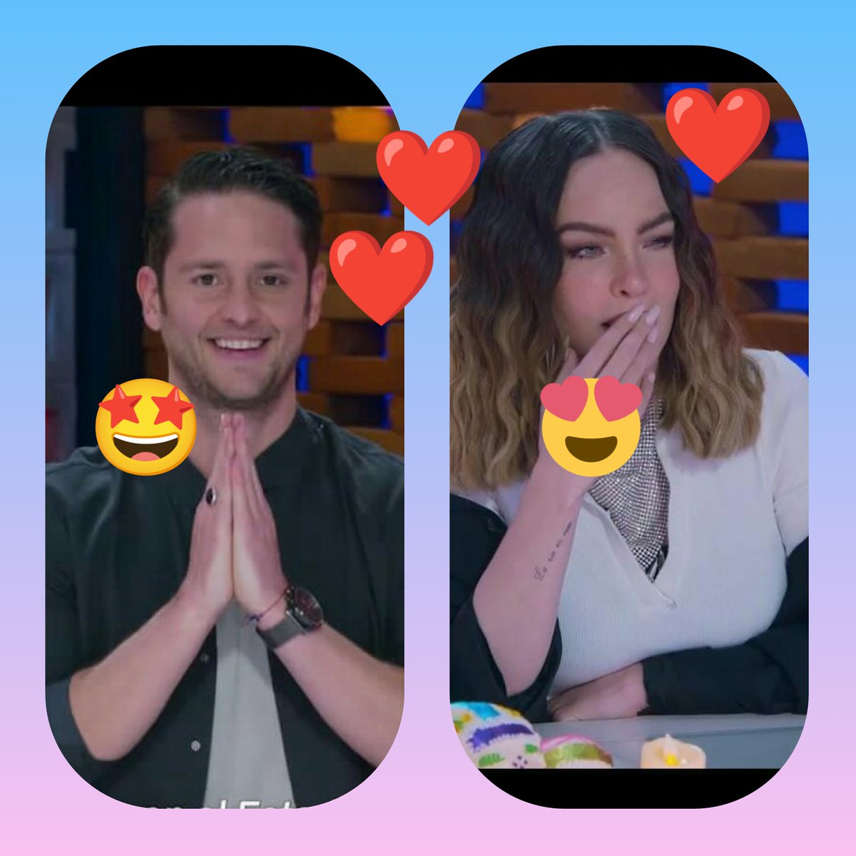 AleMiliUck86's tweet photo. Los jueces más hermosos, de #ironchefméxico  ellos mi Beliuck de nuevo trabajando juntos después de tanto tiempo qué belleza! aaaww los amo #Editcollage ❤️🥰😍😭🐺✨💖💙💗 https://t.co/76wFNeJCGn