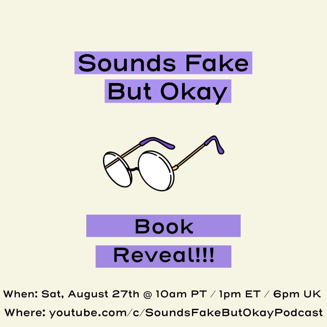 soundsfakepod's tweet photo. It’s time to REVEAL. THAT. BOOK!

On Saturday at 10am PT / 1pm ET / 6pm UK we’ll be over on our YouTube revealing Everything there is to know about our upcoming book 👀

You don’t wanna miss it 💜💚

#SoundsBookButOkay https://t.co/9VbiHBF2eS