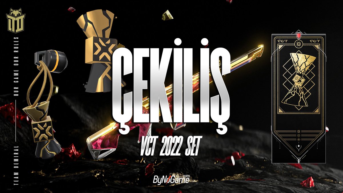 .<a href="/bynogame/">ByNoGame</a> sponsorluğunda 2 kişiye Champions 2022 seti hediye ediyoruz. 🥳

Katılmak için ;

✅ Bizi ve <a href="/bynogame/">ByNoGame</a> 
'i takip et.
🫵 Bu tweet'i RT'le.

📅 Son katılım tarihi: 03.09.2022

Bol Şans! 🥳

#VALORANT