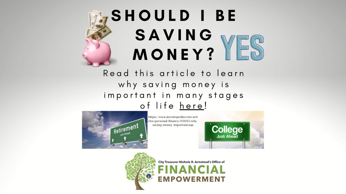 Saving money can be difficult, it is important to remember why it is important for your financial future. Read this article to help you remember why saving is important and to stay motivated. investopedia.com/articles/perso…