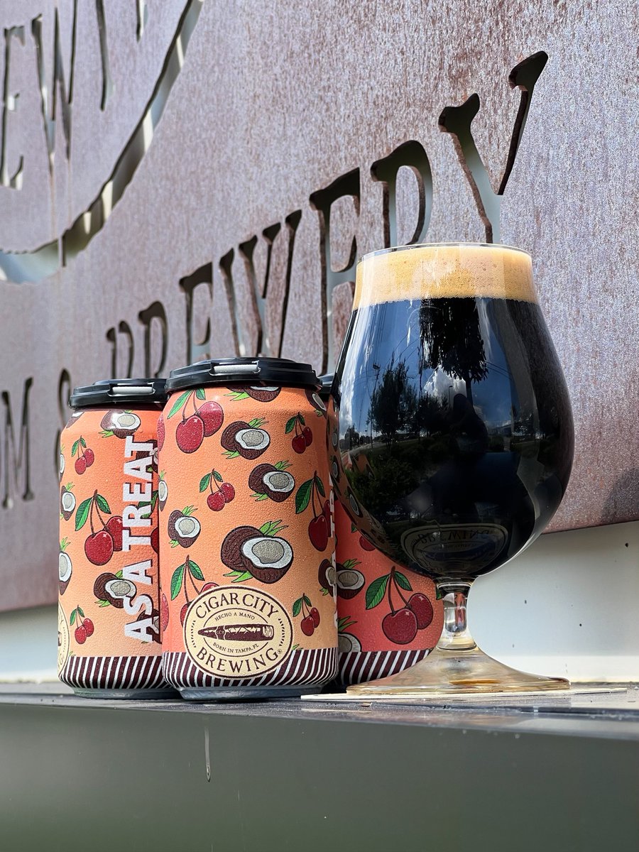 Want to treat yourself? 🥥🍒

As a Treat - Imperial Stout w/ Cherries and Coconut on tap and 4 packs to-go at our Spruce St Taproom!