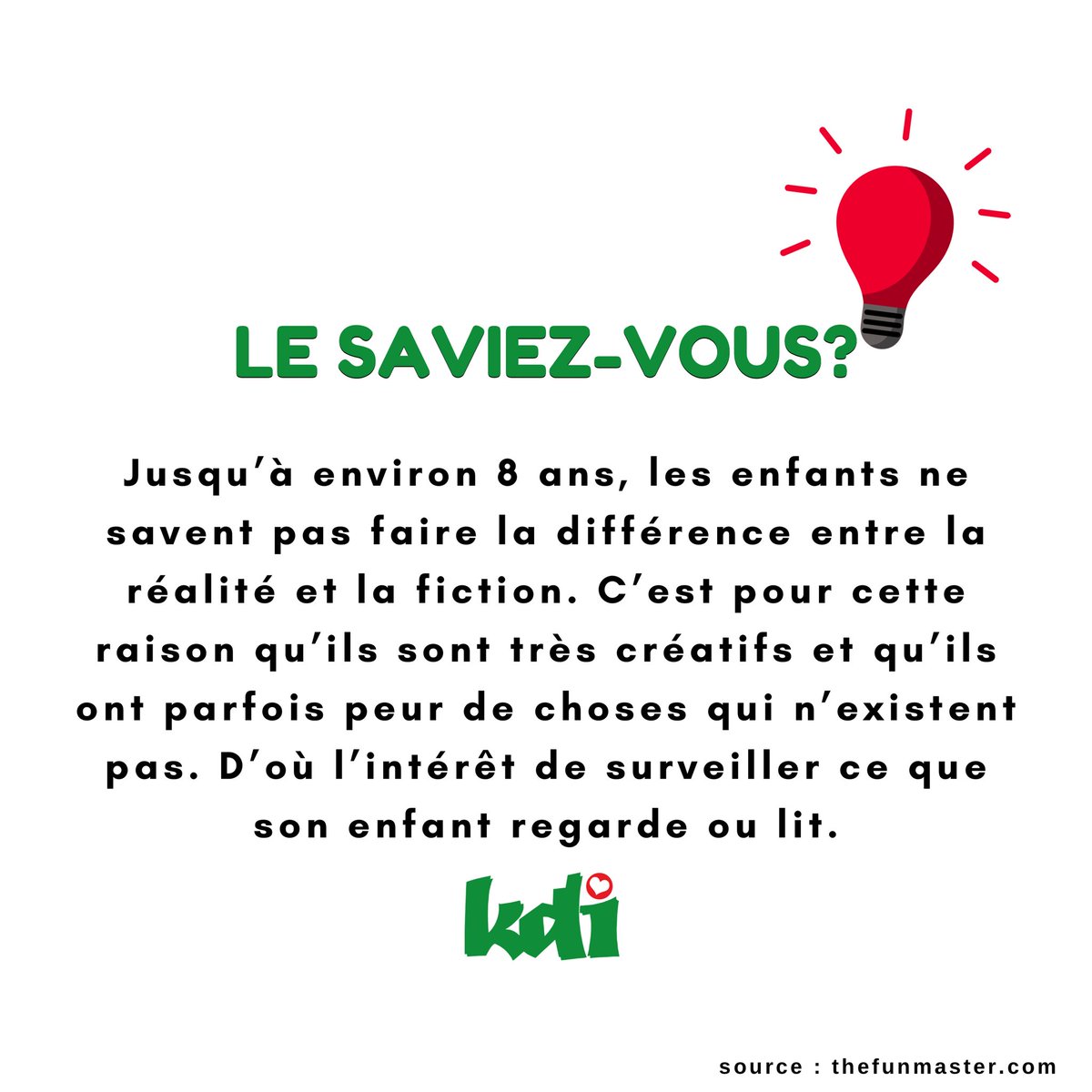 KalkabaDI's tweet photo. Jusqu’à environ 8 ans, les enfants ne savent pas faire la différence entre la réalité et la fiction. https://t.co/YGnqHvL2Nb
