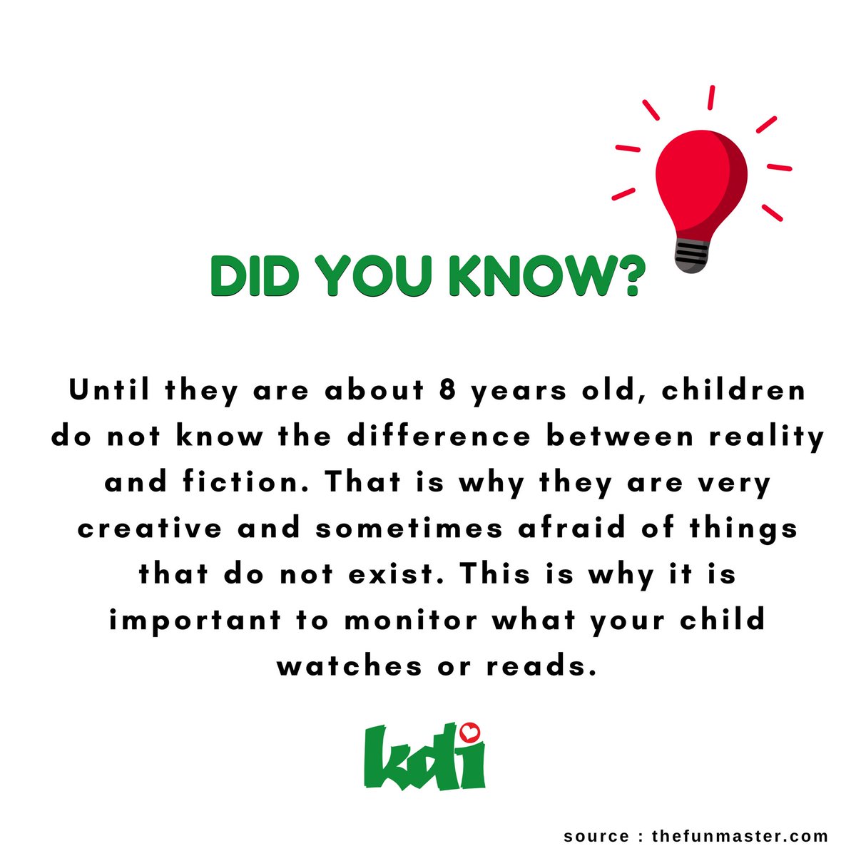 KalkabaDI's tweet photo. Until they are about 8 years old, children do not know the difference between reality and fiction. https://t.co/RsQm8qKdxu