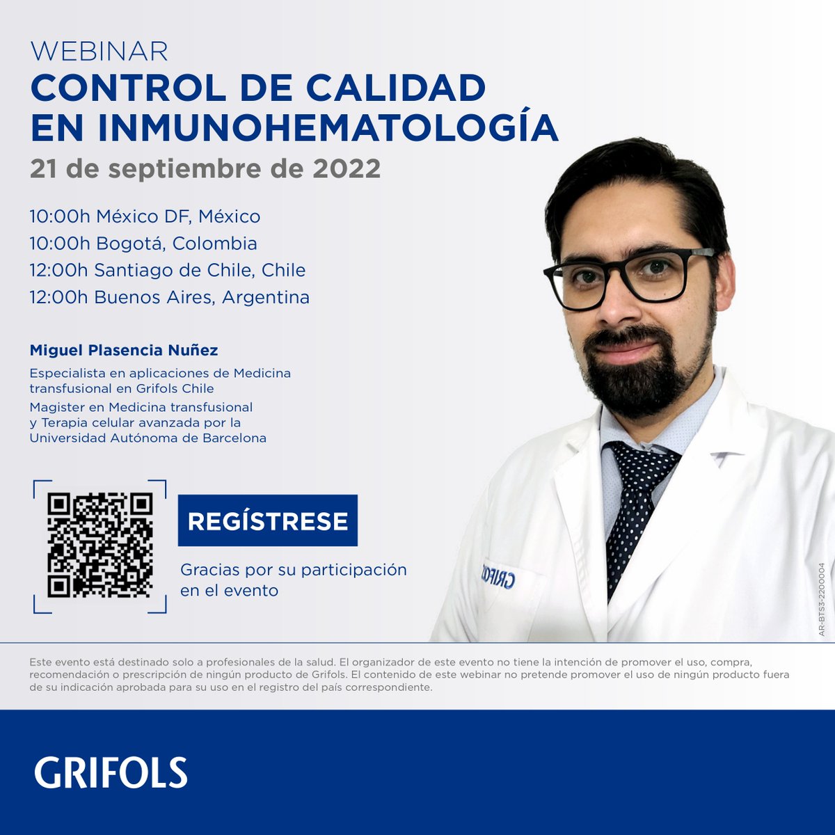 ATGen3's tweet photo. Desde ATGen los invitamos a participar del Webinar "Control de calidad en Inmunohematología" https://t.co/5j1GX97VqA
