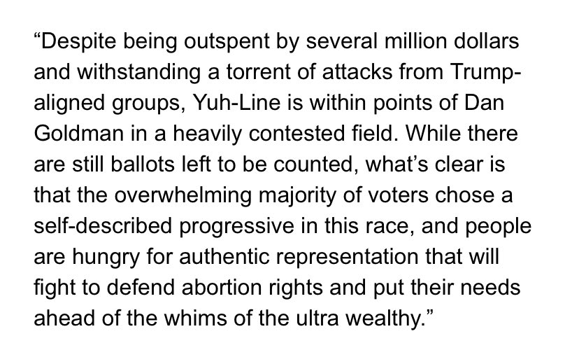 Statement from ⁦@NYWFP⁩ and ⁦@sochiesays⁩ on ⁦@yuhline⁩ race in Congressional District 10 This does not sound like a concession, and WFP could run Niou on their line on November