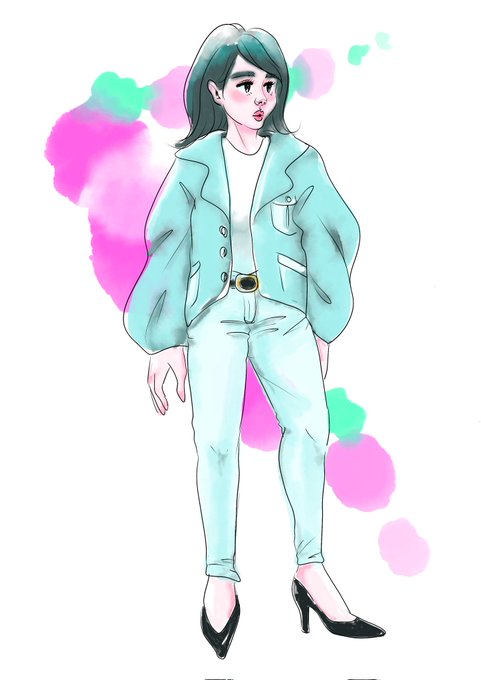 ファッションイラストのtwitterイラスト作品