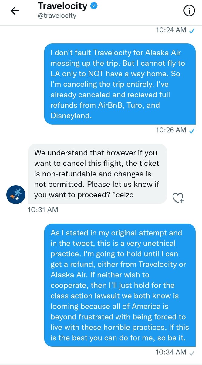 levs08's tweet photo. Lesson learned. Next time I'll cut out the middle man, and go directly through the airline. 
@travelocity @AlaskaAir https://t.co/XTk61fsEyi
