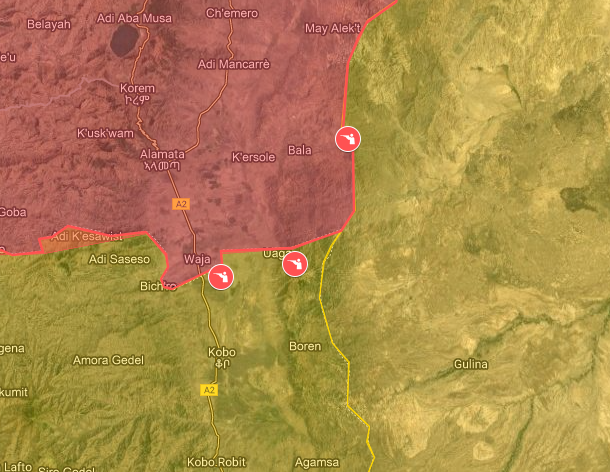 After months of relative peace, clashes today broke out between the TDF and ENDF mostly in the Kobo direction. There is no news of any ground changing hands.