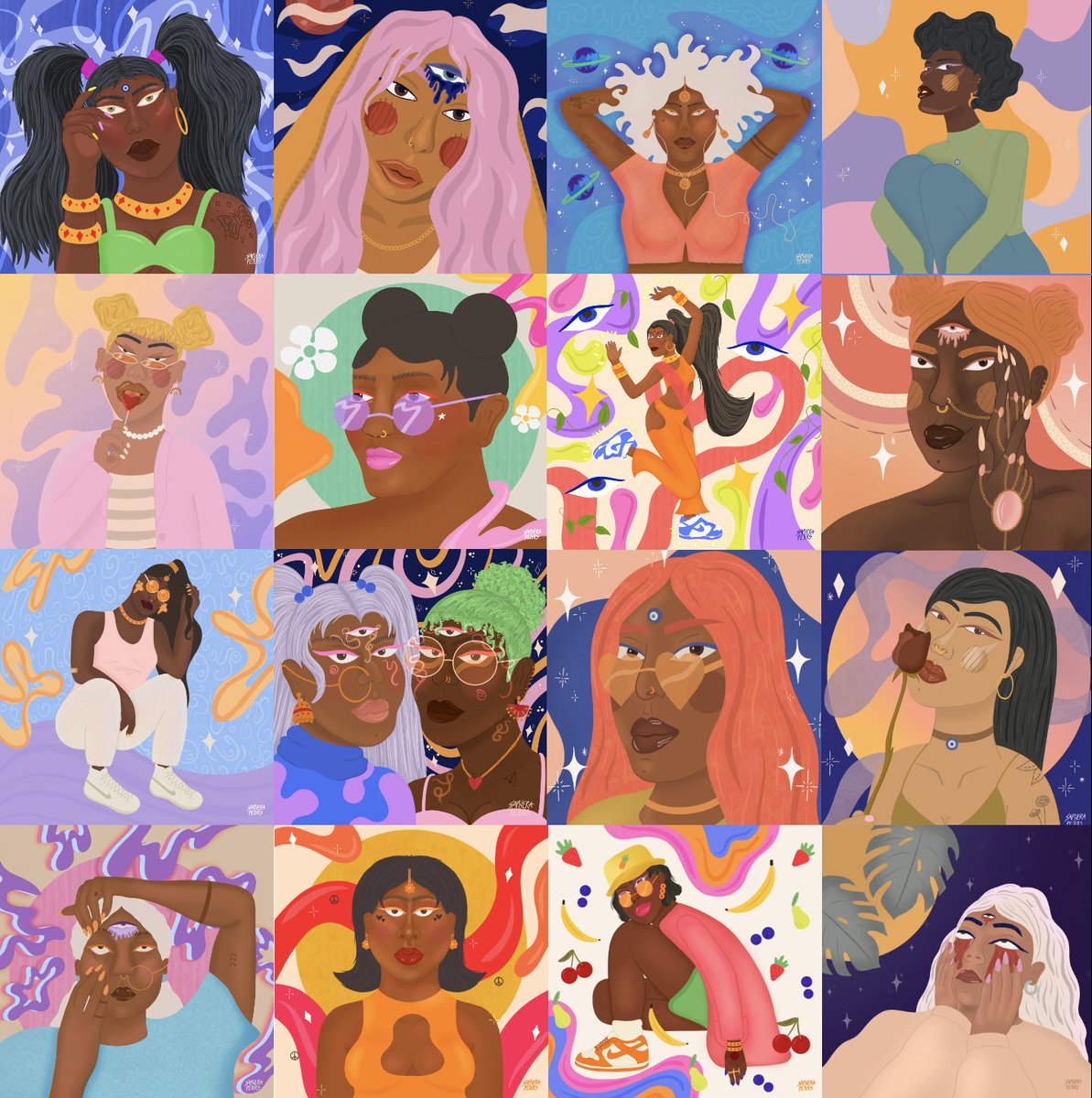 1/ gm! allow me to re-introduce myself.

my name is saf and i'm a creative from toronto. i create digital art with themes of colour and movement, inspired by my south asian culture. i have a mission to increase positive representations of women who look like me in web3.