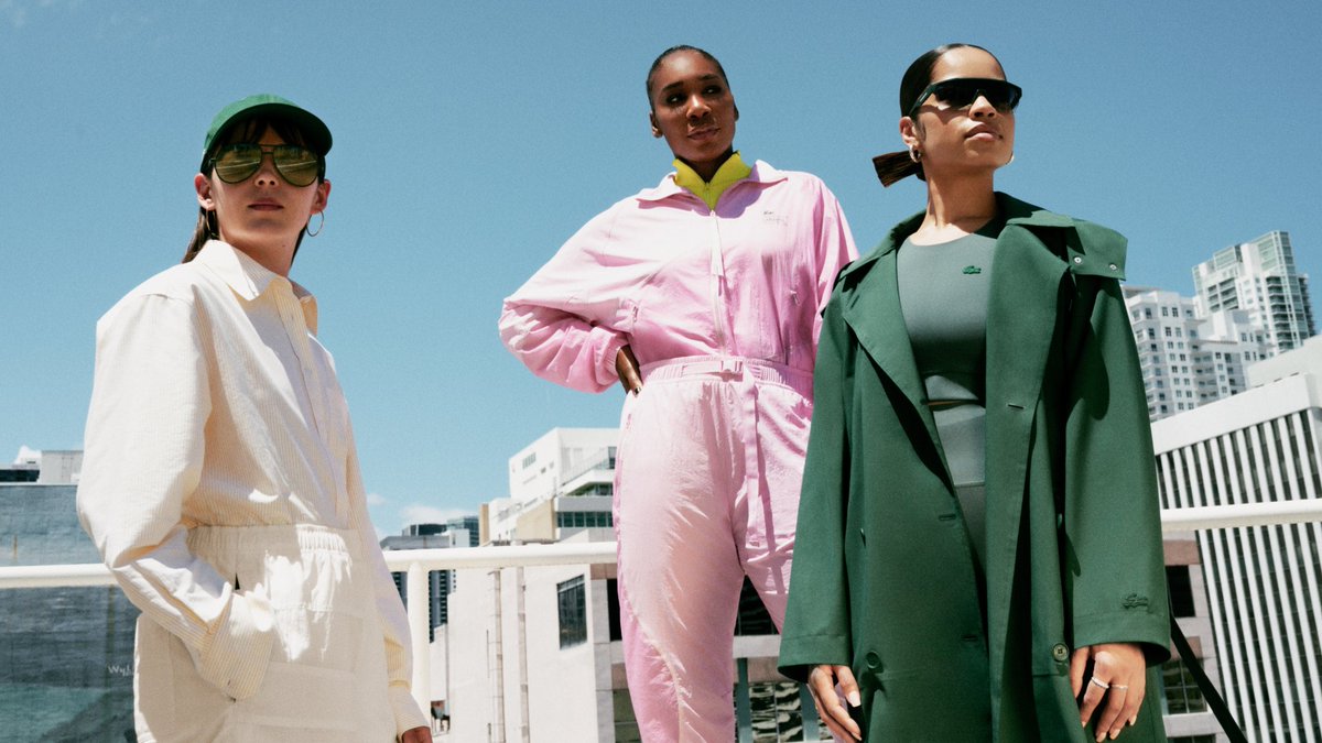 Lacoste's tweet photo. This is the story about three women: @Venuseswilliams @ellamai and @GaranceMarillie.
Pioneers in their field, they come together breaking culture boundaries in a moment of powerful exchange. Discover the new #FashionSport silhouettes at the link in bio. https://t.co/Ll1ewehfYF
