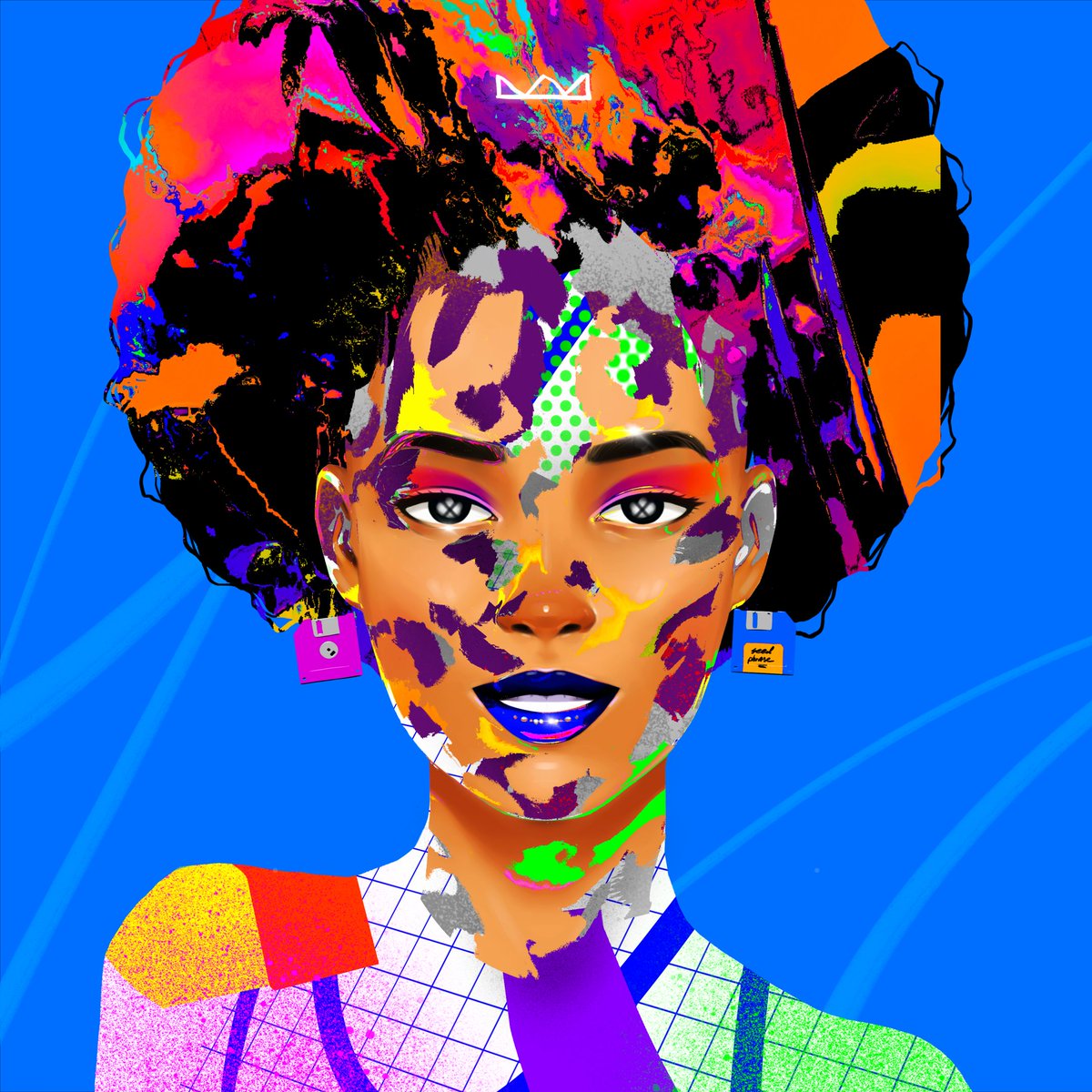 SublimesNFT's tweet image. ✨Queen of the Day✨

#383

#flopy #hair #nftart