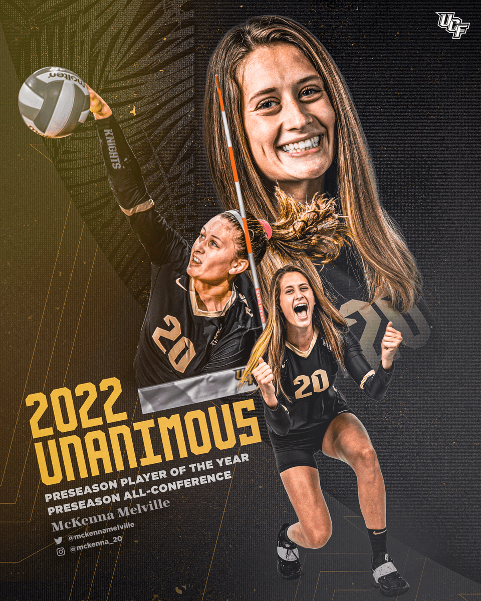 UCF_Volleyball's tweet photo. No surprise here😏

McKenna is the 𝙪𝙣𝙖𝙣𝙞𝙢𝙤𝙪𝙨 2022 @American_VBall Preseason Player of the Year!

#ChargeOn https://t.co/IaqaFzso2j