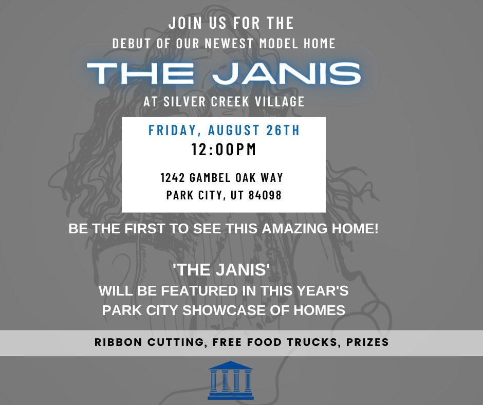 HamletHomesUtah's tweet photo. Join us for our newest model home GRAND OPENING this Friday! Be the first to see The Janis which is featured in this year's Park City Showcase of homes, and stay for food trucks and giveaways. 

August 26th, 12pm
1242 Gambel Oak Way, Park City UT 84098 https://t.co/loxUg7PGK1