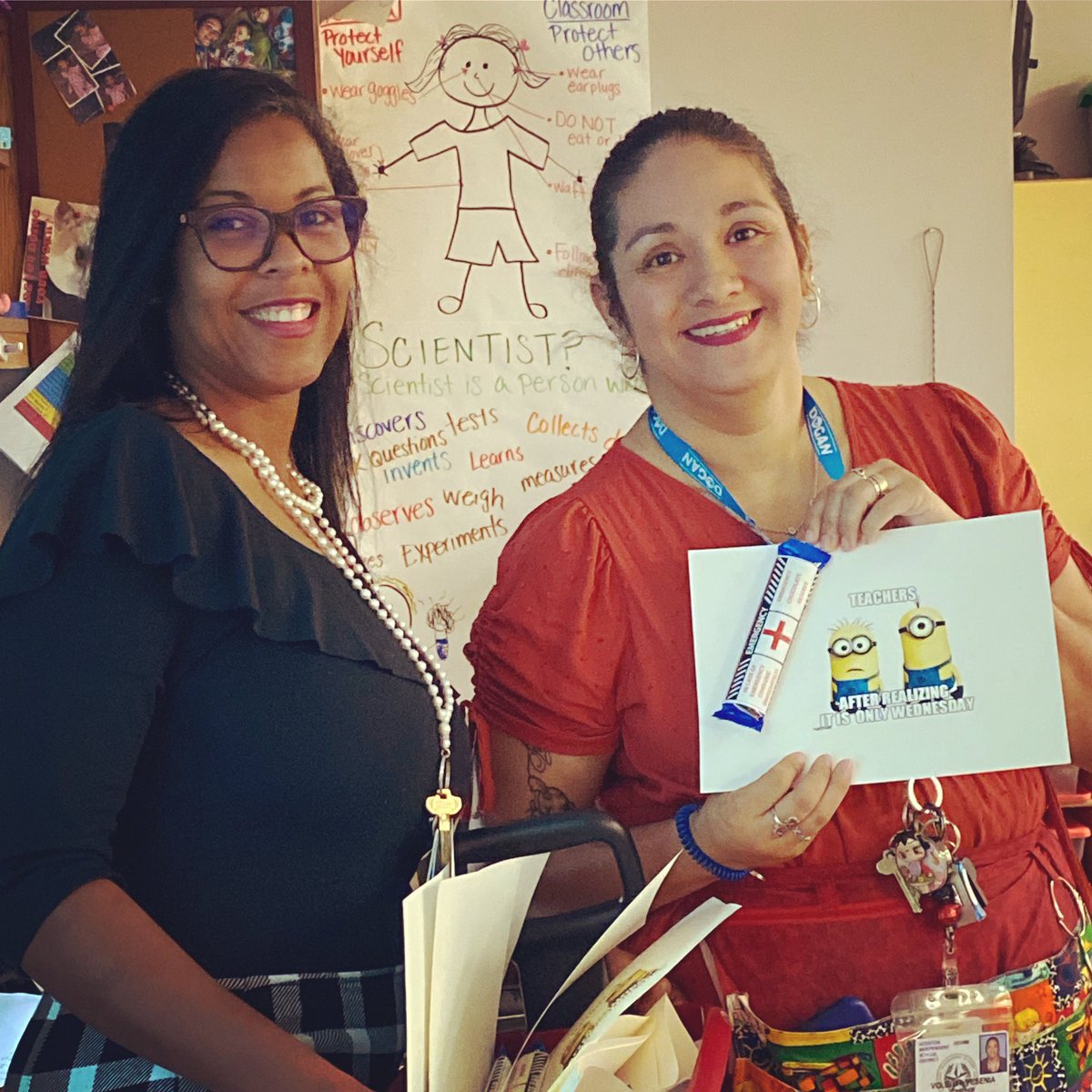 DoganElementary's tweet photo. We are officially half way through the first week of school! Sounds like the perfect time to surprise teachers with a candy bar treat pick-me-up! Thank you a Choco-Lot for being such sweet teachers. We truly appreciate you! #ThankATeacher #CandyBreak #DoganNation @DoganLMC_HISD https://t.co/dTORPrurCx