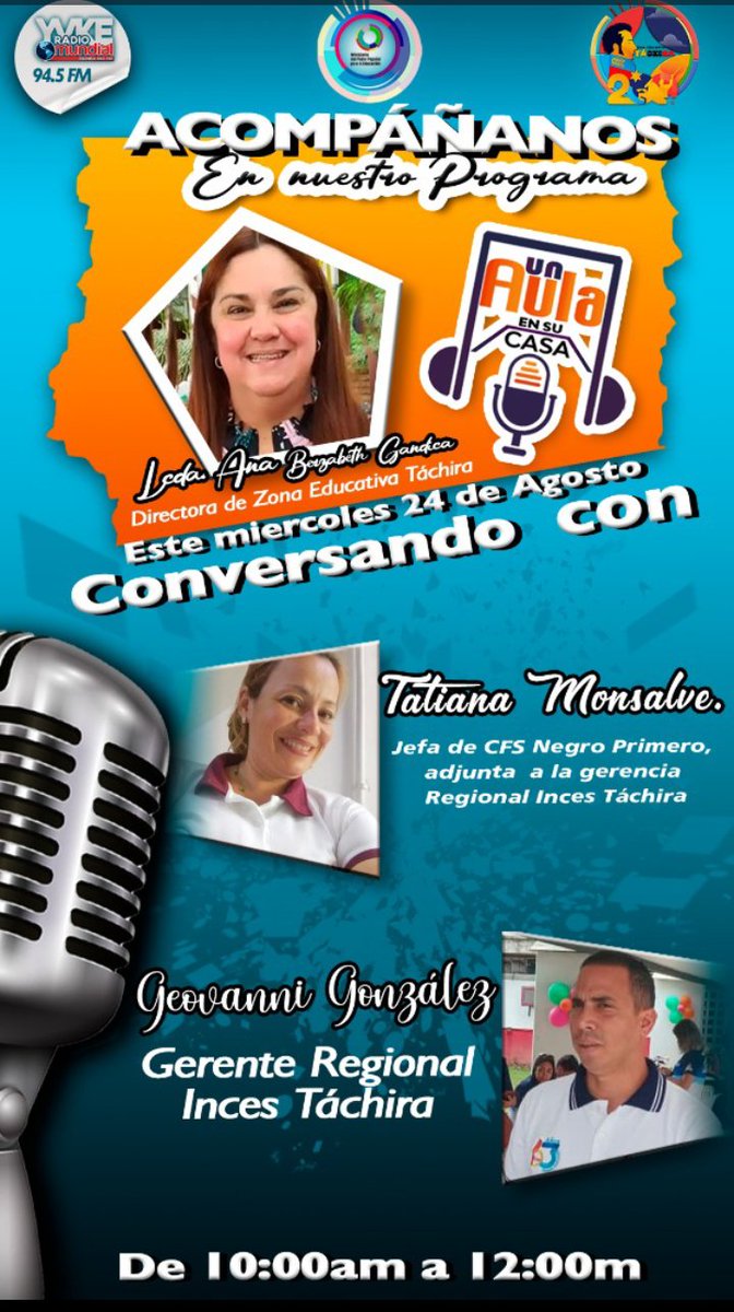 Pronta inauguración de la Farmacia Comunitaria en #ZonaEducativaT
Dijo <a href="/Berzabethg1/">Berzabethgandicaoficial</a> en su programa #UnAulaensuCasa
94.5 fm
<a href="/YvkeTachira/">Yvke Tachira</a> 
--- Será para el personal educativo nacional estadal y municipal xq en Táchira tenemos un Gobernador para todos <a href="/FreddyBernal/">Freddy Bernal</a> 
@MPPEDUCACION