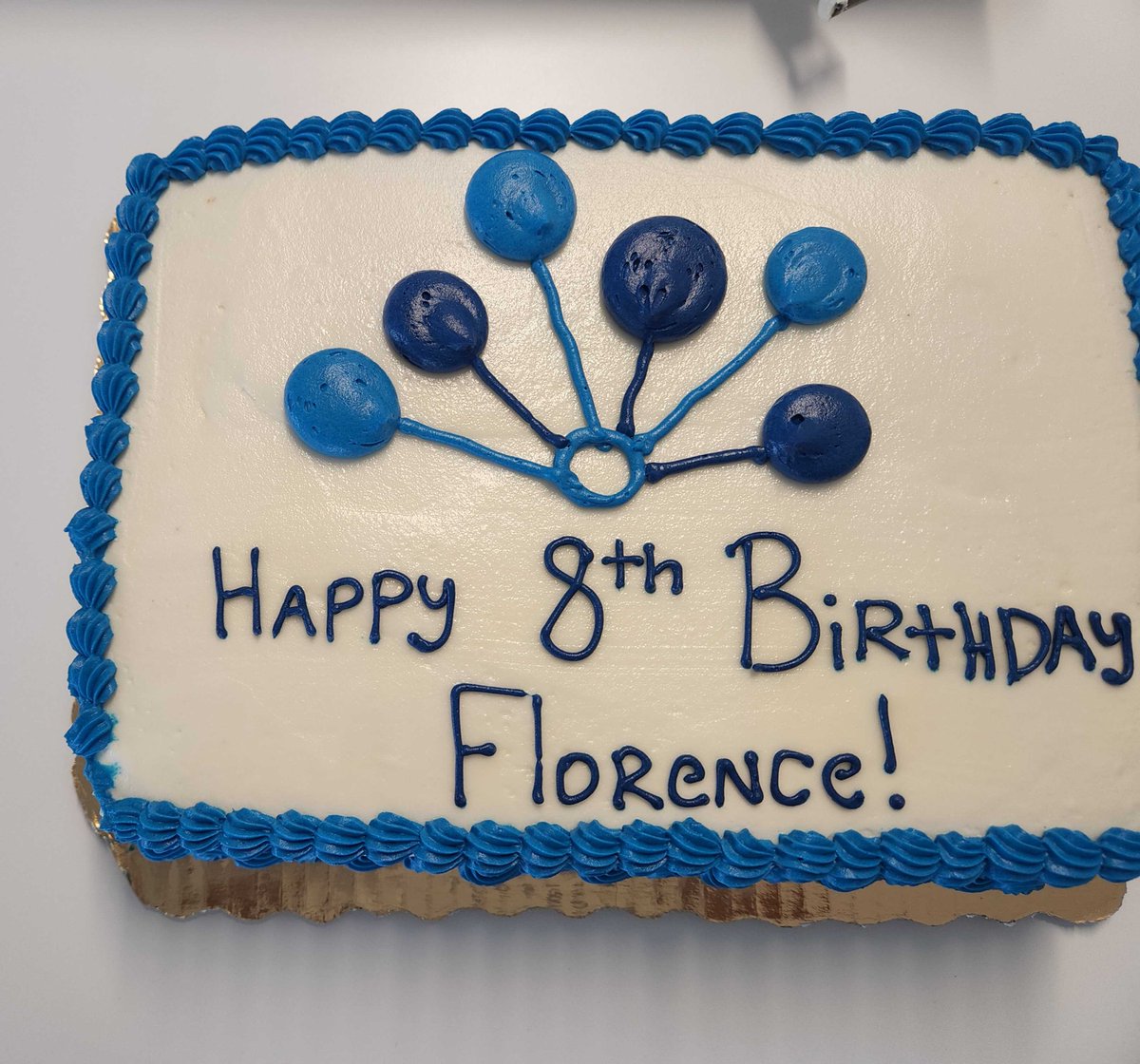 FlorenceHCare's tweet photo. The Belgrade and Atlanta offices celebrated with cake for Florence's birthday last week! Belgrade also won the decorating contest in a landslide--look at those balloons 🔥 #CompanyCulture #LifeAtFlorence https://t.co/h76bZt2CV3