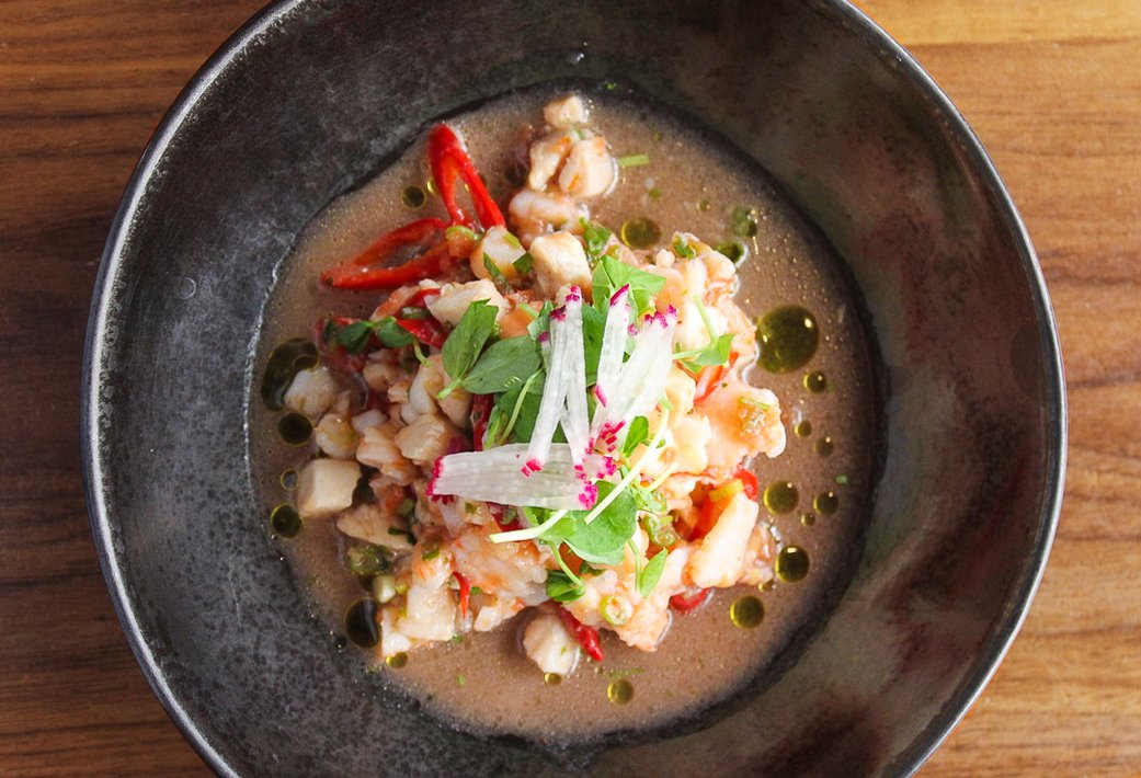 ElCortijoVT's tweet photo. Can't stand the heat? Come cool off with our refreshing Ceviche! 😎🐟🦐
#elcortijo #elcortijovt #mexicanfoodlover #mexicanfoodlove #farmtotaco #eatlocal #vermontlocal #vermontfood #vtfood #ilovermont #burlingtonvt #btv https://t.co/7VzUwXrh7E