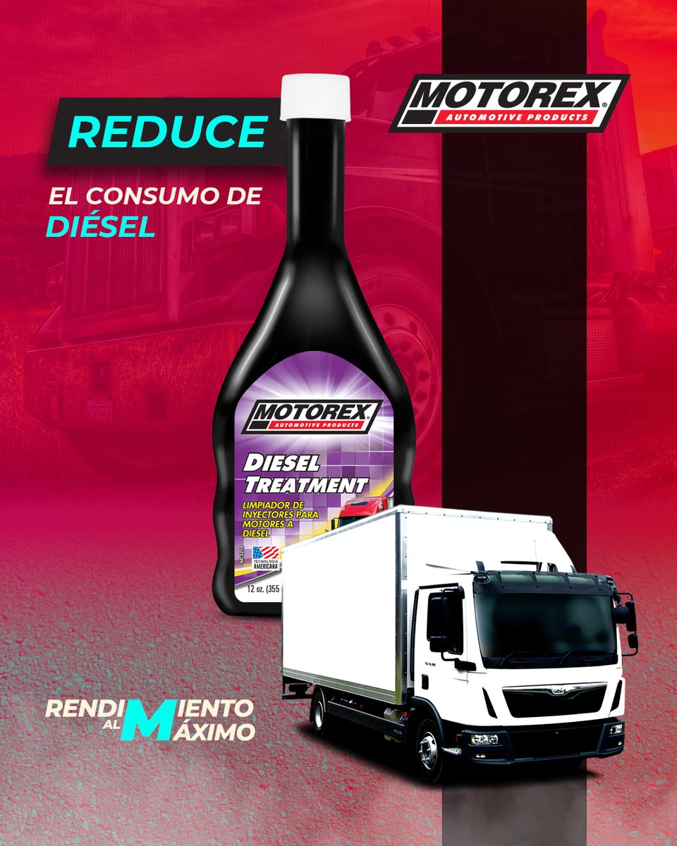 📉 Reduce el consumo de combustible en tu vehículo pesado con el #DieselTreatment de #Motorex.

#RendimientoAlMaximo 💯