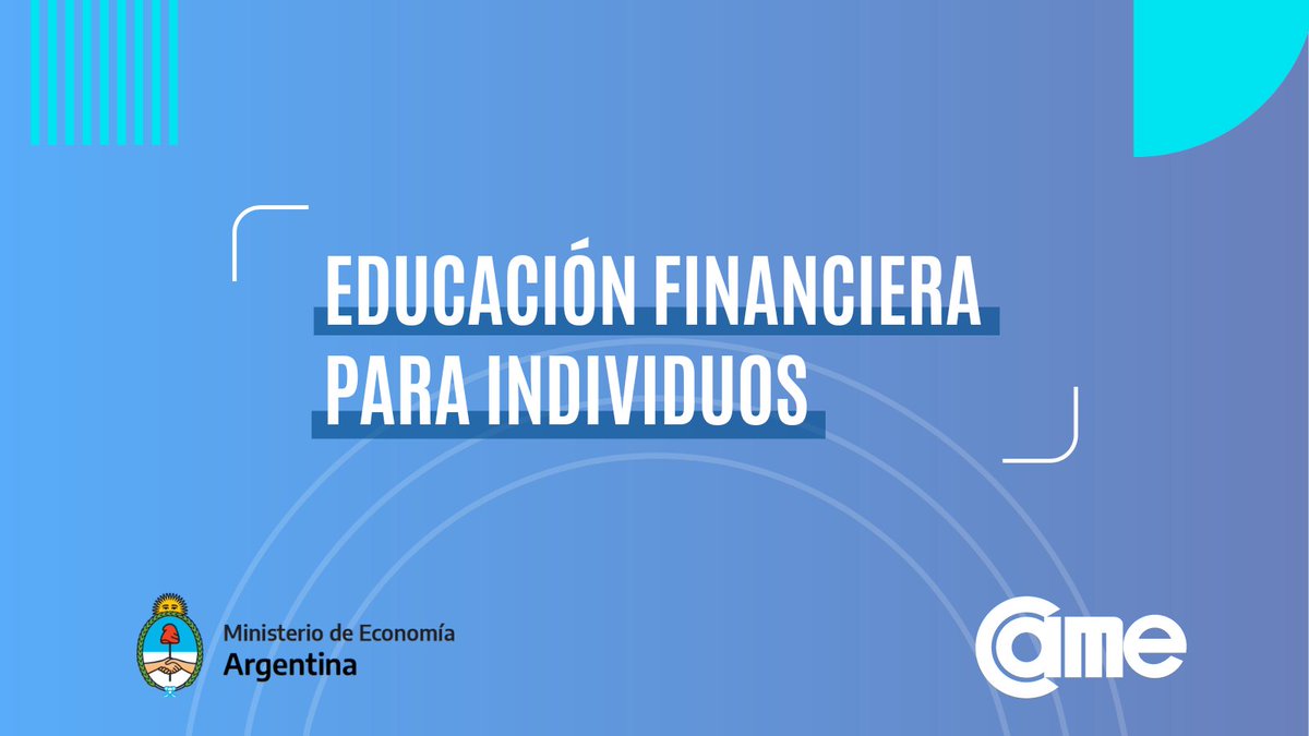 CAMEEscuela's tweet photo. Sumate al nuevo curso "Educación financiera para individuos", fruto de la alianza entre @redcame y la Dirección Nacional de Inclusión Financiera Social @Economia_Ar.

🗓️ 12/9
⏳ 4 semanas
🖥️ Virtual
〰️SIN CARGO〰️

Inscribite 👉https://t.co/BiReavEZQN
📧 capacitacion@came.org.ar https://t.co/sHea88m1mv