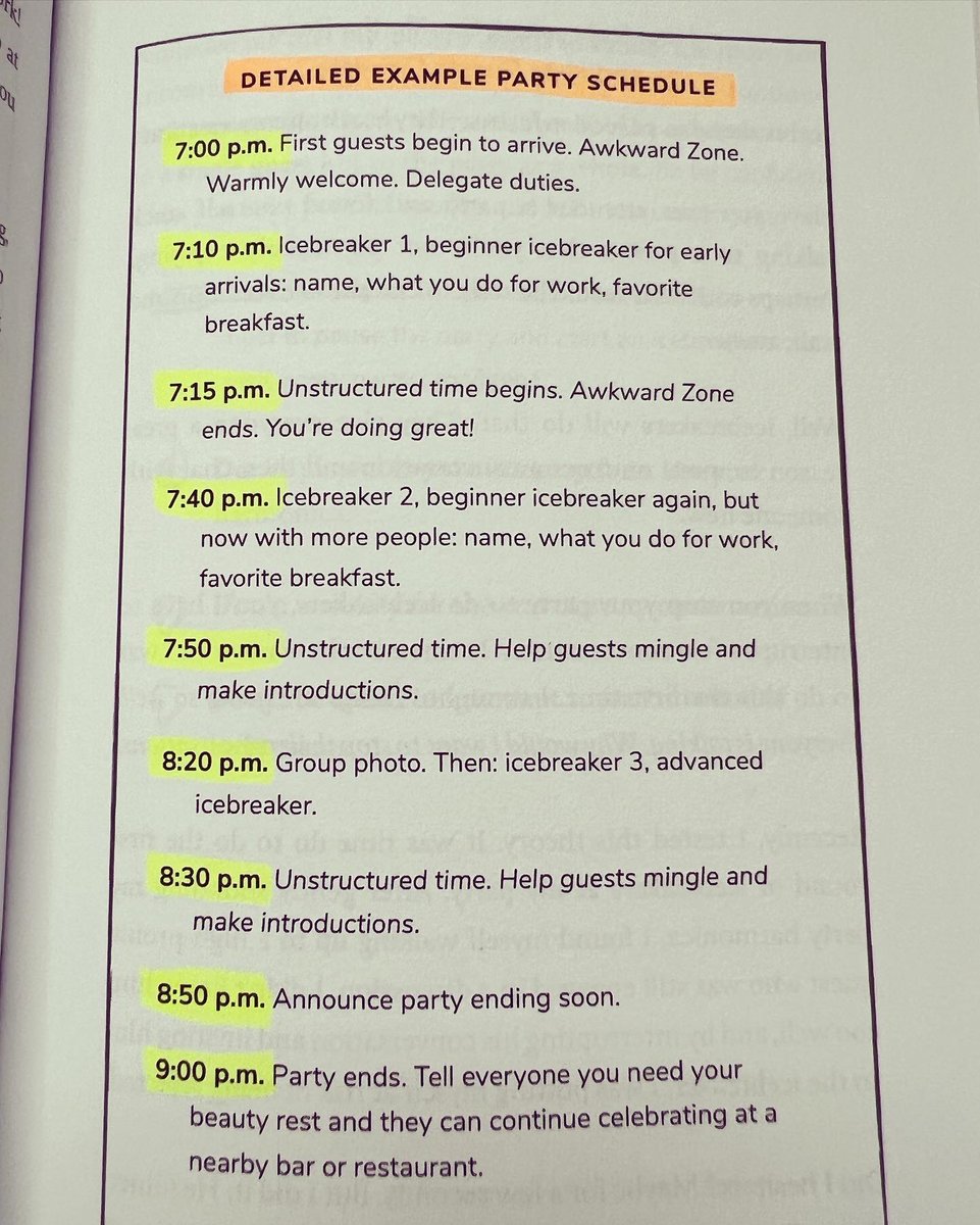 10 Tips that will help you host amazing parties:

(from "The 2-Hour Cocktail Party" by @nickgraynews...