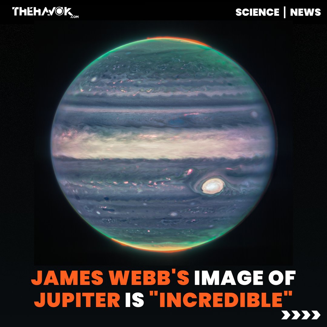 thehavokSCIENCE's tweet photo. James Webb's Image of Jupiter Is "Incredible"

#JWST #JWSTPhoto #Jupiter #science https://t.co/ydD2ffimGI
