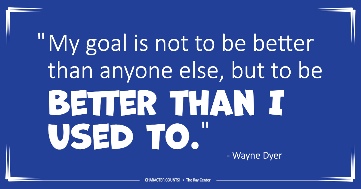 CHARACTERCOUNTS's tweet photo. Working on being our best selves. 👏

#Character #CharacterCounts #Quote https://t.co/XVrQKNnmKZ