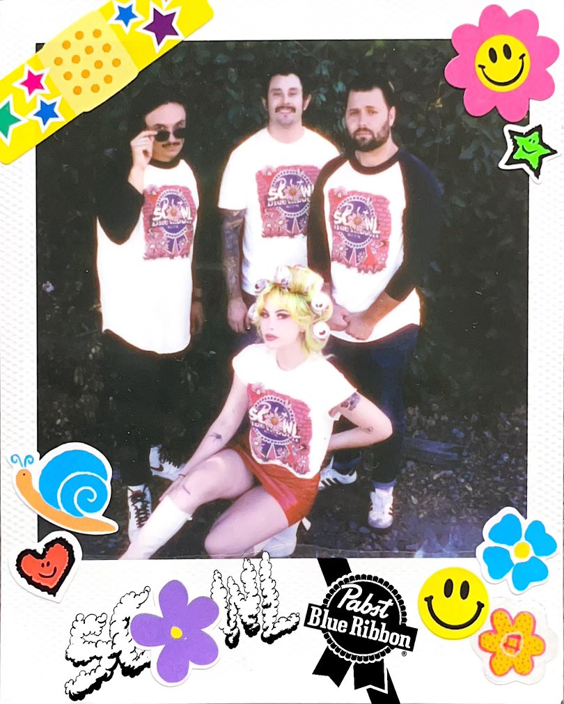 Scowl40831's tweet photo. Scowl &amp; @PabstBlueRibbon Collab out now!

Artwork by @supertoughshit 

Link to purchase 🌼👇
https://t.co/l3iGsrsOxg https://t.co/2Cw6iZly5T