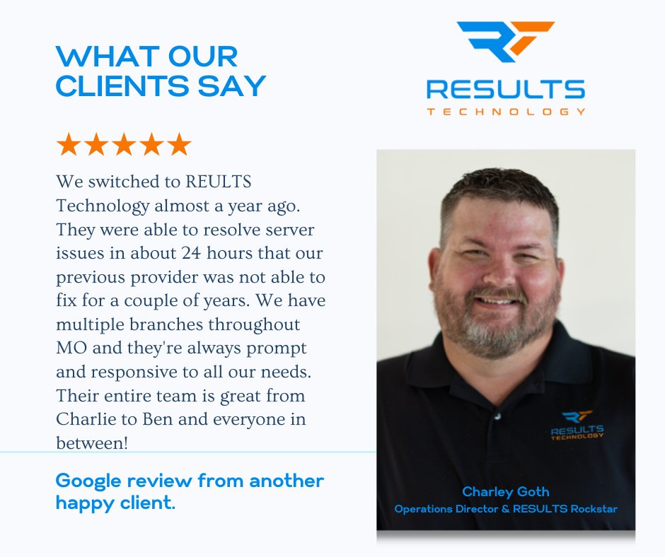 RESULTSTechKS's tweet image. We rock. Read more Google reviews here: ow.ly/fczJ50Knncx,,,  #ITSupport #ComputerExperts