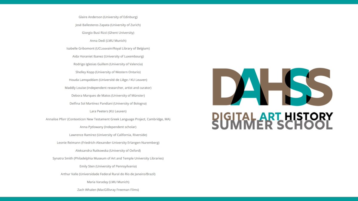 La próxima semana comienza la 7ª edición del #DAHSS. Volvemos a contar con una amplia participación internacional. Este año reflexionarán sobre los conceptos de #creatividad y #futurosalternativos 😎😎 #DigitalDisplaySpaces #DataScience #3dmodeling #MachineLearning #AI #NLP