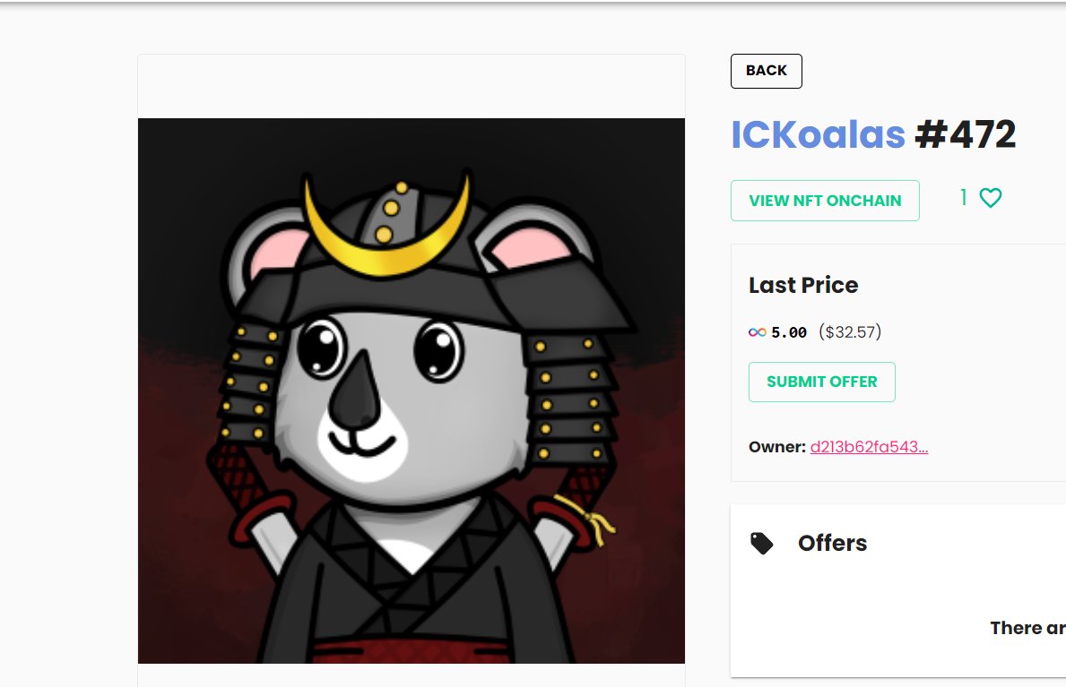 Klumsy Koalas (@klumsykoalasnft) on Twitter photo ICKoalas crossed 200 #ICP Trading Volume🥳
That too in style by the purchase of this 1/1 Samurai Koala by <a href="/zefunkinenglish/">zefunkinenglish</a>
Big announcements are coming for Koalas, hold tight! ICKoalas crossed 200 #ICP Trading Volume🥳
That too in style by the purchase of this 1/1 Samurai Koala by <a href="/zefunkinenglish/">zefunkinenglish</a>
Big announcements are coming for Koalas, hold tight!