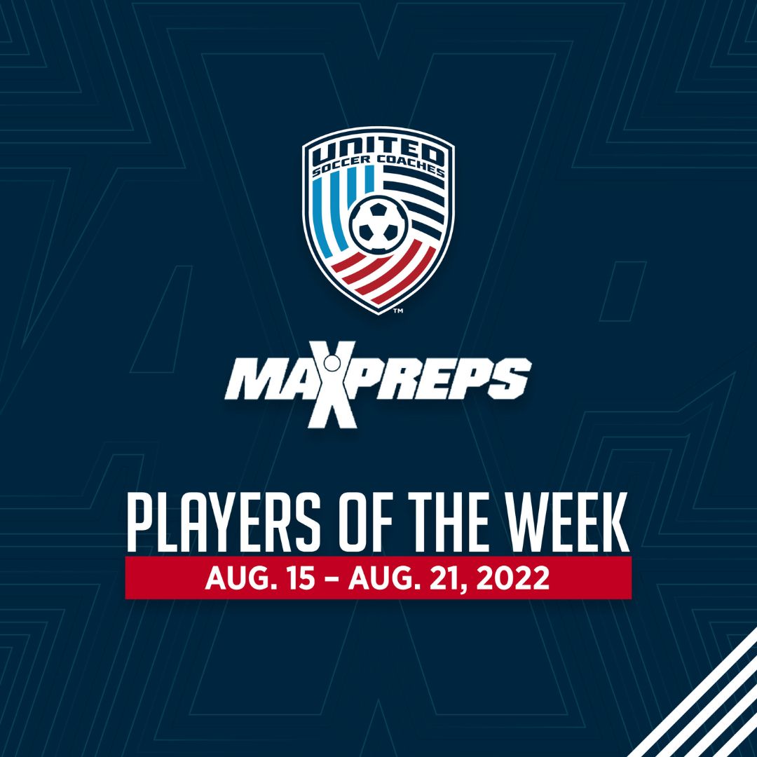 UnitedCoaches's tweet photo. Congratulations to the 18 boys and 11 girls who have been named United Soccer Coaches/@MaxPreps High School State Players of the Week for their on-field efforts from August 15-21.

Read more: https://t.co/mxndykFAKK https://t.co/wke0kJbcYu