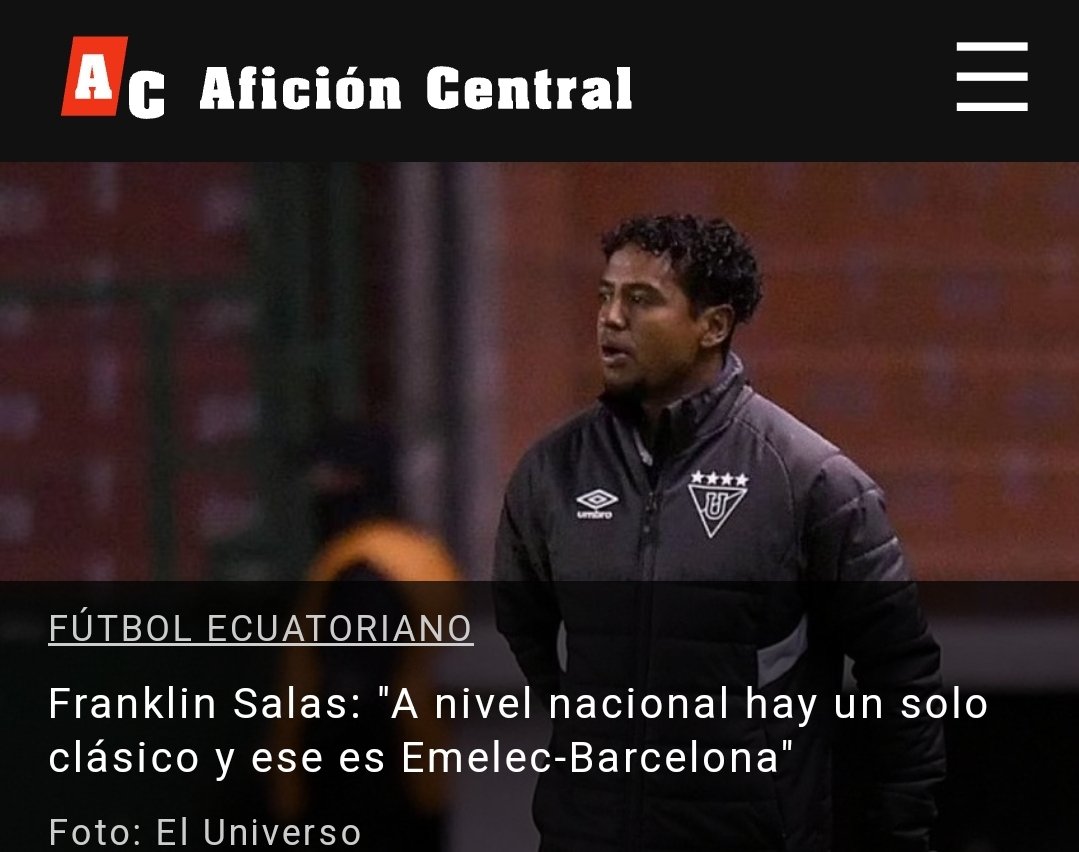 MauricioOrtegaE's tweet photo. ¿BARCELONA LIGA DE QUITO NO ES CLÁSICO? En declaraciones a la prensa Damián Díaz y @FranklinSalasN dejaron claro que un solo clásico tiene Ecuador el del Astillero y que el #Barcelona vs #LigaDeKitu no lo es. ¿Estás de acuerdo con @Kitudiaz1070 y el "mago" Salas? #LDUQNoEsPopular https://t.co/TQ5pIC3IQK