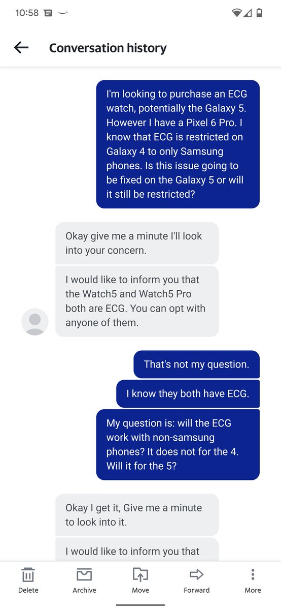 olunderizu's tweet photo. Whelp. The @SamsungSupport representative lied to me. All I wanted was an ECG monitor. Now I have $329.99 paperweight. 😠 https://t.co/TpjzZp6bPE